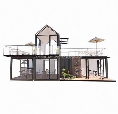 Salle de bains Contenant de structure en acier Villa maison pour 4 chambres et 1 garage en style moderne 20ft