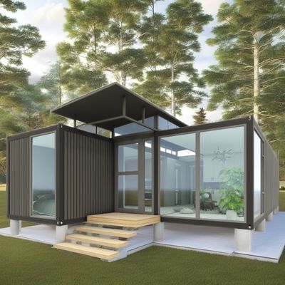 Maison de conteneurs de couleur personnalisée Maison préfabriquée mobile Maison préfabriquée de 20 pieds