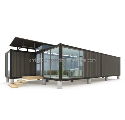 Maison de conteneurs de couleur personnalisée Maison préfabriquée mobile Maison préfabriquée de 20 pieds