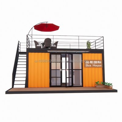 Hôtel 20 pieds Container portable Boutique de vêtements Café préfabriqué Magasin mobile Entrepôt