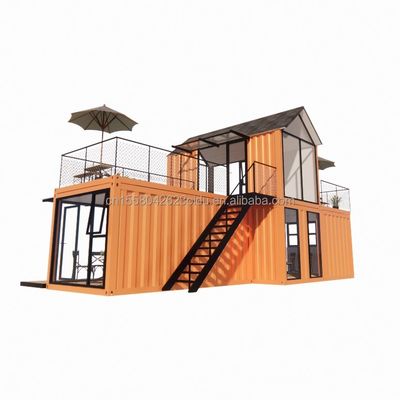 Toit en acier en pente personnalisé Villa mur 50/75/100 mm Panneau sandwich ondulé salle de bains et 3 chambres Container maison