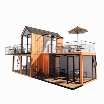 Toit en acier en pente personnalisé Villa mur 50/75/100 mm Panneau sandwich ondulé salle de bains et 3 chambres Container maison