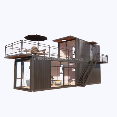 Supermarché Expédition Projet préfabriqué Container Café avec conception en bois