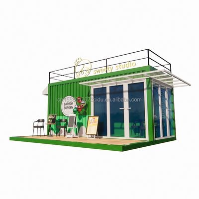 50/75/100mm Panneau sandwich ondulé Mur 20 pieds Contenant portable Magasin de vêtements Magasin mobile préfabriqué Magasin de vente au détail pop-up