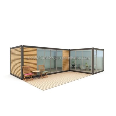 Charpente en acier galvanisé en acier pliant 180g cabines de bois préfabriquées simples petites maisons de bois cabines portables de 20 pieds ou 40 pieds
