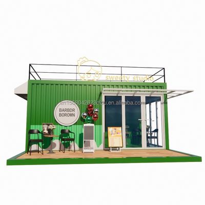 50/75/100mm Panneau sandwich ondulé Mur 20 pieds Contenant portable Magasin de vêtements Magasin mobile préfabriqué Magasin de vente au détail pop-up