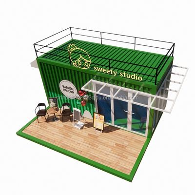 50/75/100mm Panneau sandwich ondulé Mur 20 pieds Contenant portable Magasin de vêtements Magasin mobile préfabriqué Magasin de vente au détail pop-up