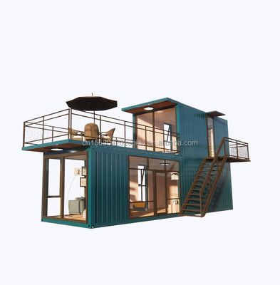 Supermarché Expédition Projet préfabriqué Container Café avec conception en bois