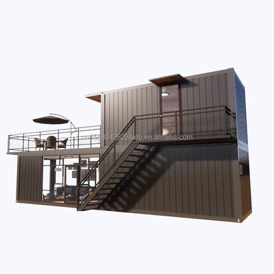 Supermarché Expédition Projet préfabriqué Container Café avec conception en bois