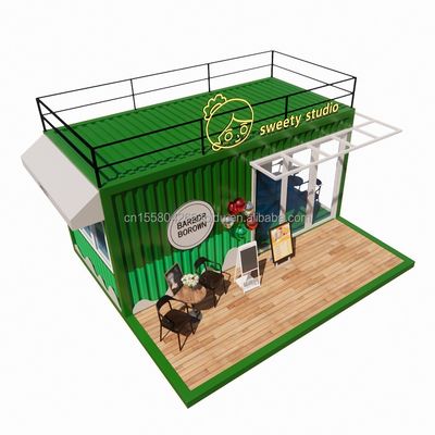 50/75/100mm Panneau sandwich ondulé Mur 20 pieds Contenant portable Magasin de vêtements Magasin mobile préfabriqué Magasin de vente au détail pop-up