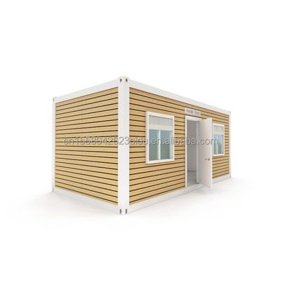 Hôtel Accommodation fenêtres en alliage d'aluminium Structure modulaire en acier moderne Imitation en bois Luxe appartement pour une seule personne