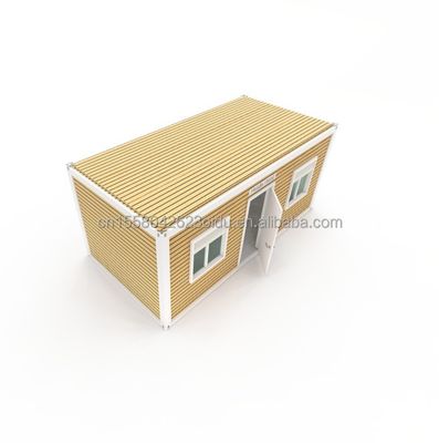Hôtel Accommodation fenêtres en alliage d'aluminium Structure modulaire en acier moderne Imitation en bois Luxe appartement pour une seule personne