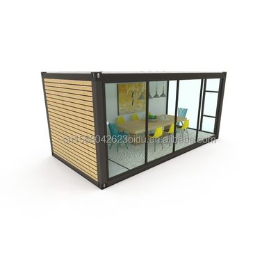 Entrepôt préfabriqué mobile et portable 20ft Container de livraison Bureau avec 50/75/100mm Wave Sandwich Panel Wall
