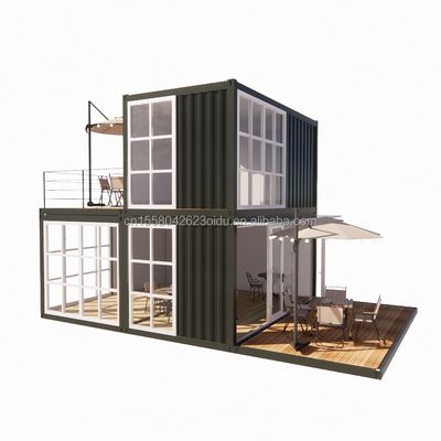 20 pieds de préfabriqué Expédition Petites maisons maison de conteneurs maison préfabriquée mobile pour magasin dans le style de design chinois