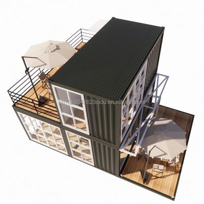 20 pieds de préfabriqué Expédition Petites maisons maison de conteneurs maison préfabriquée mobile pour magasin dans le style de design chinois