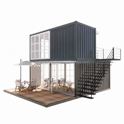 20 pieds de préfabriqué Expédition Petites maisons maison de conteneurs maison préfabriquée mobile pour magasin dans le style de design chinois