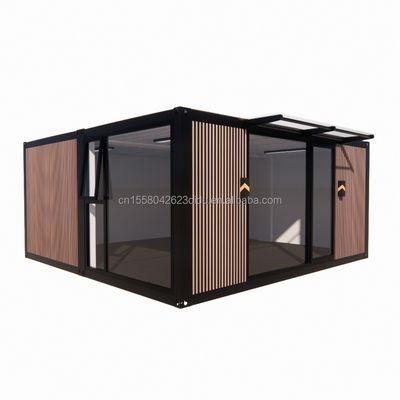 Container à plateau de préfabrication de studio d'imitation de bois PVC panneau murale pour une résidence familiale abordable en 20ft ou 40ft tailles