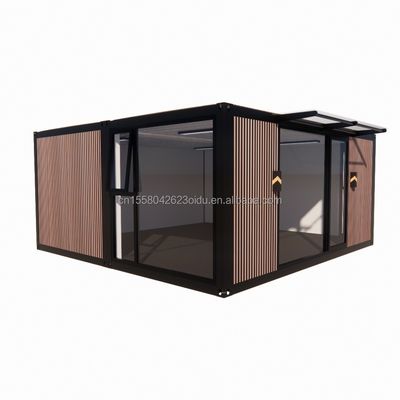 Container à plateau de préfabrication de studio d'imitation de bois PVC panneau murale pour une résidence familiale abordable en 20ft ou 40ft tailles
