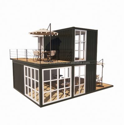 20 pieds de préfabriqué Expédition Petites maisons maison de conteneurs maison préfabriquée mobile pour magasin dans le style de design chinois