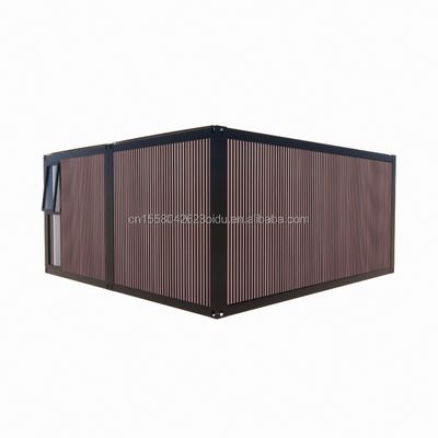 Container à plateau de préfabrication de studio d'imitation de bois PVC panneau murale pour une résidence familiale abordable en 20ft ou 40ft tailles