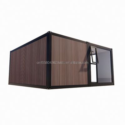 Container à plateau de préfabrication de studio d'imitation de bois PVC panneau murale pour une résidence familiale abordable en 20ft ou 40ft tailles