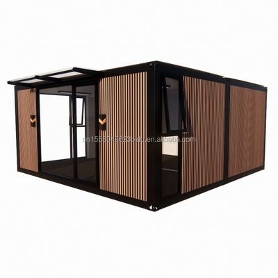 Container à plateau de préfabrication de studio d'imitation de bois PVC panneau murale pour une résidence familiale abordable en 20ft ou 40ft tailles