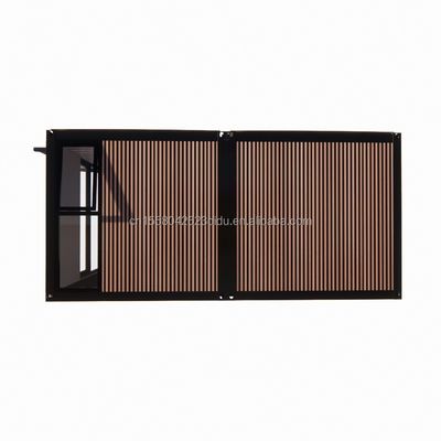 Container à plateau de préfabrication de studio d'imitation de bois PVC panneau murale pour une résidence familiale abordable en 20ft ou 40ft tailles