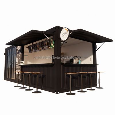 En acier galvanisé 180g en acier, cadre moderne, design préfabriqué, bar de 20 pieds, café, fast-food