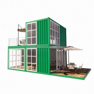 Container entièrement meublé Couleur personnalisée Container de fret maritime de 20 pieds uniquement pour les besoins des hôtels et des supermarchés