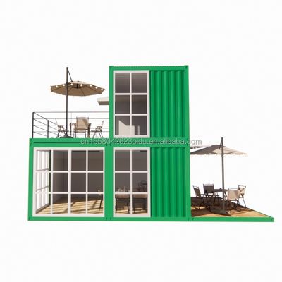 Container entièrement meublé Couleur personnalisée Container de fret maritime de 20 pieds uniquement pour les besoins des hôtels et des supermarchés