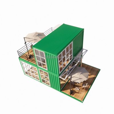 Container entièrement meublé Couleur personnalisée Container de fret maritime de 20 pieds uniquement pour les besoins des hôtels et des supermarchés