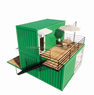 Container entièrement meublé Couleur personnalisée Container de fret maritime de 20 pieds uniquement pour les besoins des hôtels et des supermarchés
