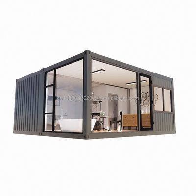 Affordable 20ft ou 40ft Portable Légère en acier Plate Toit Conteneur Prefab Studio Maison à la maison avec couleur personnalisée