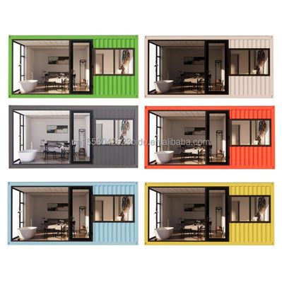 Affordable 20ft ou 40ft Portable Légère en acier Plate Toit Conteneur Prefab Studio Maison à la maison avec couleur personnalisée