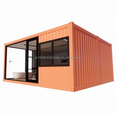 Affordable 20ft ou 40ft Portable Légère en acier Plate Toit Conteneur Prefab Studio Maison à la maison avec couleur personnalisée