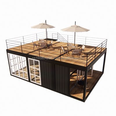 Café de bar à contenant de couleur personnalisé avec style chinois et contenant préfabriqué de 20 pieds