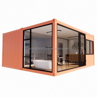Affordable 20ft ou 40ft Portable Légère en acier Plate Toit Conteneur Prefab Studio Maison à la maison avec couleur personnalisée