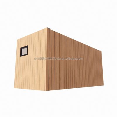 Maison solaire en bois solide en acier 20 pieds Maison de conteneur plat avec mur 50/75/100 mm Panneau sandwich ondulé