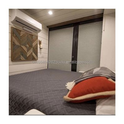 50/75/100mm Panneau sandwich ondulé Petite maison préfabriquée en bois Container de vie à deux étages Container bâtiments Cabines Villa en bois