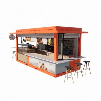 20 pieds ou 40 pieds Commercial Outdoor Container d'expédition Café Bar Facile à installer Maison en acier de design moderne Container à emballage plat Meilleur