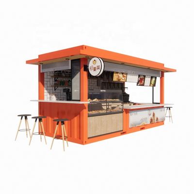 20 pieds ou 40 pieds Commercial Outdoor Container d'expédition Café Bar Facile à installer Maison en acier de design moderne Container à emballage plat Meilleur