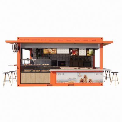 20 pieds ou 40 pieds Commercial Outdoor Container d'expédition Café Bar Facile à installer Maison en acier de design moderne Container à emballage plat Meilleur