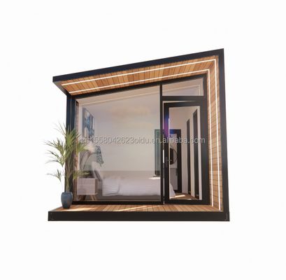 Maison de conteneurs préfabriquée de 20 pieds avec cadre en acier alliage d'aluminium fenêtres maison en verre en bois et pliage en acier galvanisé