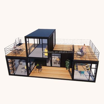 Couleur personnalisée maison modulaire de luxe conteneur en acier résidentiel villa préfabriquée maison préfabriquée maisons pour magasin