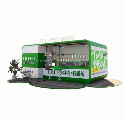 2024 Design extérieur modulable extensible 20ft/40ft en acier conteneur d'expédition kiosque portable café bar avec équipement