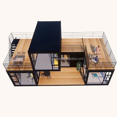 Couleur personnalisée maison modulaire de luxe conteneur en acier résidentiel villa préfabriquée maison préfabriquée maisons pour magasin