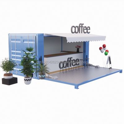50/75/100 mm panneau sandwich ondulé murale de luxe 20 pieds maison de conteneur pliable pour café/container café/container bar