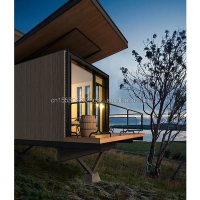 Tubes carrées en acier galvanisé Cabine modulaire préfabriquée Jardin en bois Salle solaire Équipement complet