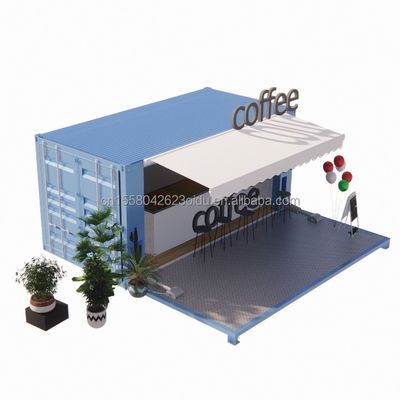 50/75/100 mm panneau sandwich ondulé murale de luxe 20 pieds maison de conteneur pliable pour café/container café/container bar