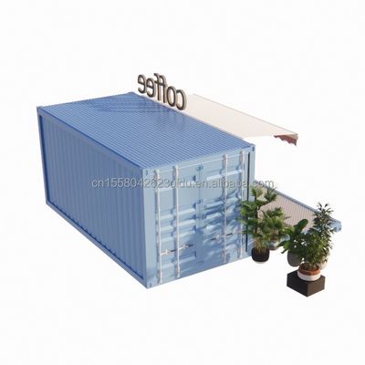 50/75/100 mm panneau sandwich ondulé murale de luxe 20 pieds maison de conteneur pliable pour café/container café/container bar